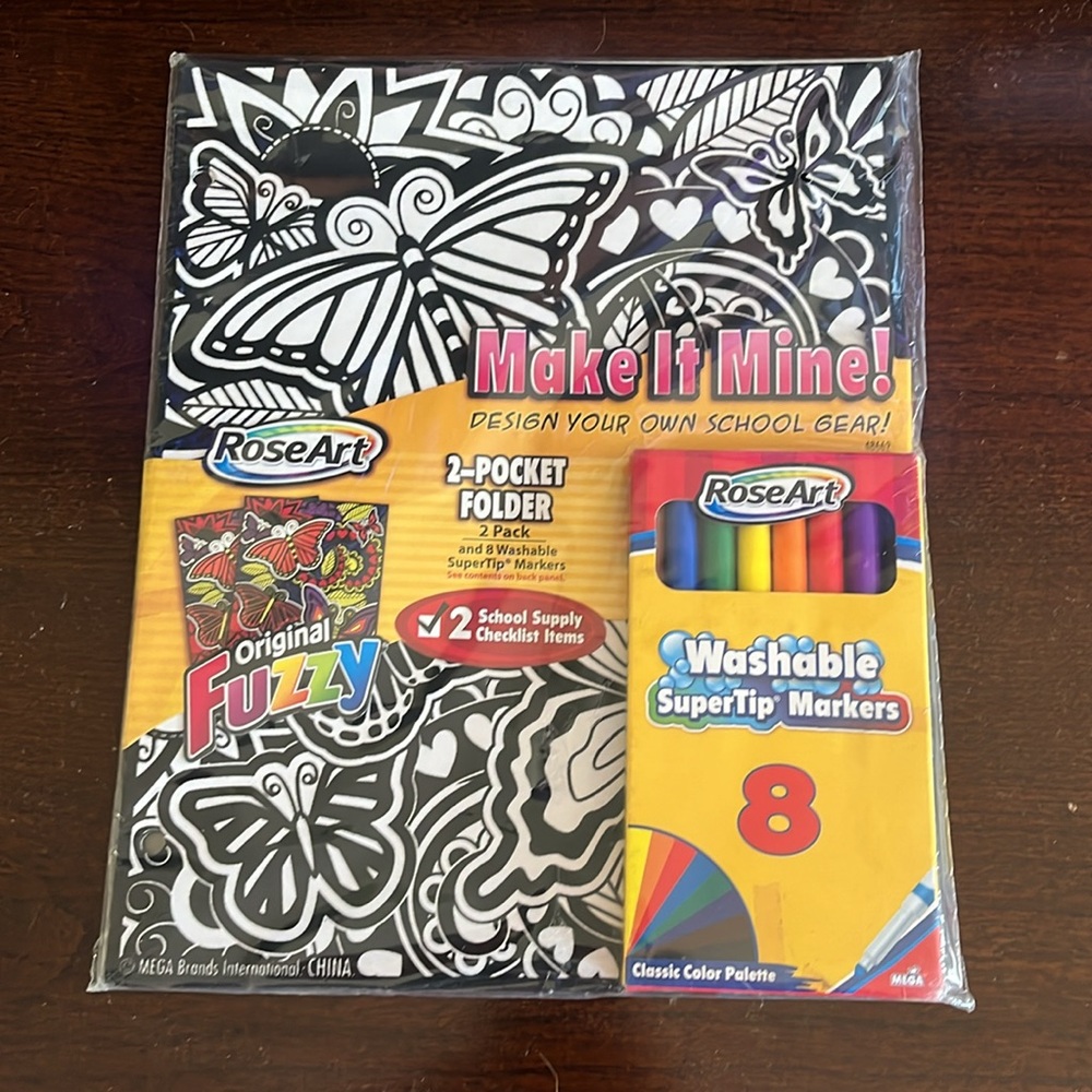 NWT Creative Kids Velvet Art & Rose Art Make it Mine Design Your School Gear. - Picture 5 of 6